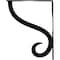 Ekena Millwork Ashford Single, Wrought Iron Bracket, (Single center brace), Powder Coated Bla 1 1/2"W x 12"D x 15"H BKTM01X12X15SAS - alternate 2